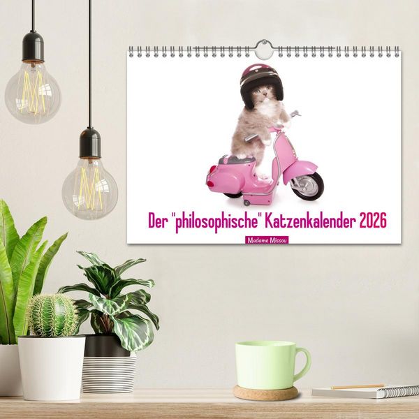 Produktbild: Der "philosophische" Katzenkalender 2026 (Wandkalender 2026 DIN A4 quer), CALVENDO Monatskalender