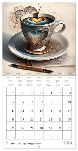 Produktbild: Enchanting mugs (Wall Calendar 2026 12 &times; 12 Inch) CALVENDO 12 Month Wall Calendar