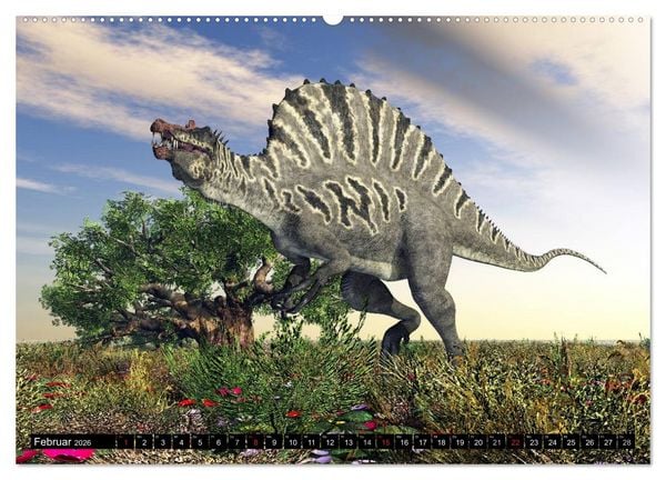 Produktbild: Dinosaurier. Urzeitliche Giganten (hochwertiger Premium Wandkalender 2026 DIN A2 quer), Kunstdruck in Hochglanz