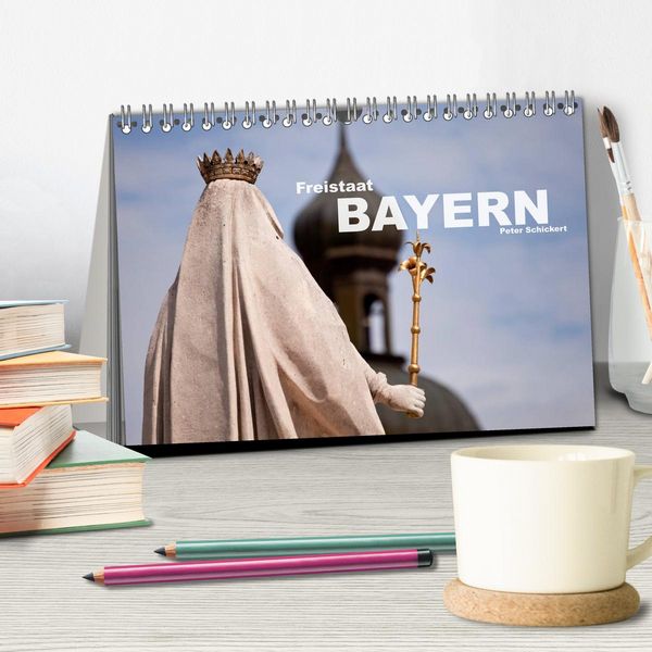 Produktbild: Freistaat Bayern (Tischkalender 2026 DIN A5 quer), CALVENDO Monatskalender