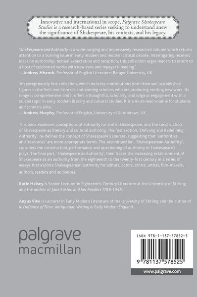 Produktbild: Shakespeare and Authority