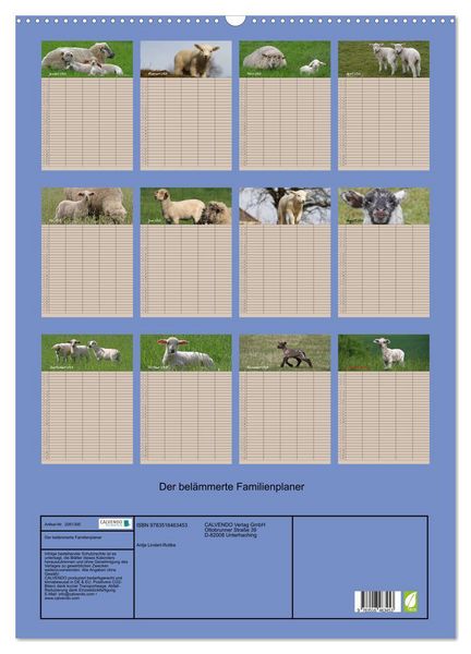 Produktbild: Der bel&auml;mmerte Familienplaner (Wandkalender 2026 DIN A2 hoch), CALVENDO Monatskalender