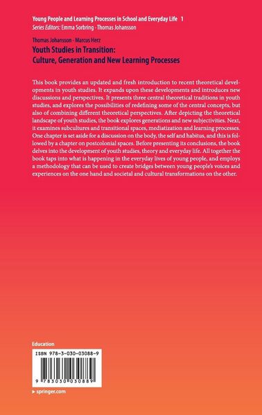 Produktbild: Youth Studies in Transition: Culture, Generation and New Learning Processes