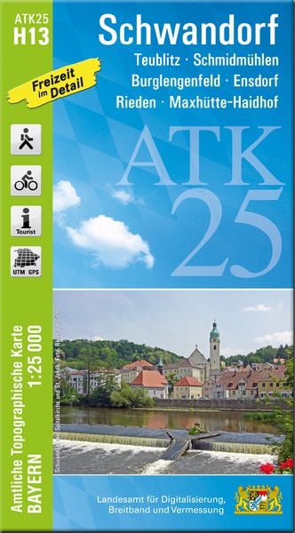 ATK25-H13 Schwandorf (Amtliche Topographische Karte 1:25000), Sonstige von , Landesamt für Digitalisierung, Breitband und Vermessung, Bayern,
