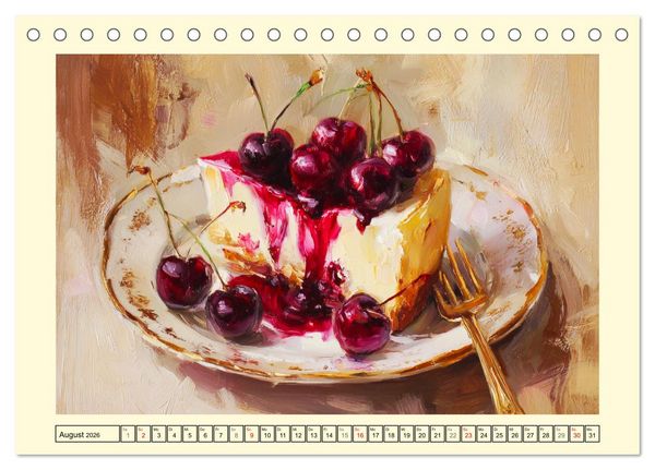 Produktbild: Pattiserie und Pinsel. Tortentr&auml;ume in kunstvoller &Ouml;loptik (Tischkalender 2026 DIN A5 quer), CALVENDO Monatskalender