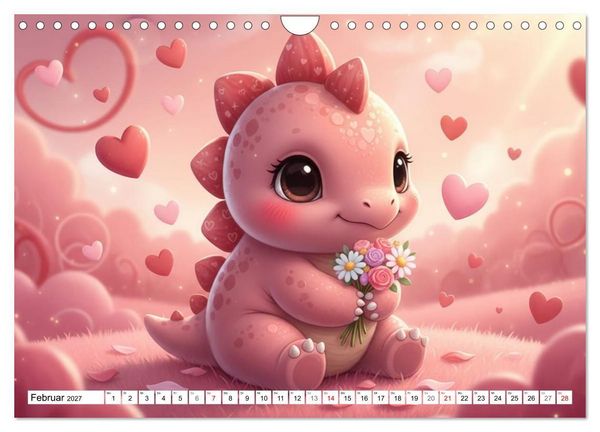 Produktbild: Dino-Babys Jahresreise (Wandkalender 2027 DIN A4 quer), CALVENDO Monatskalender
