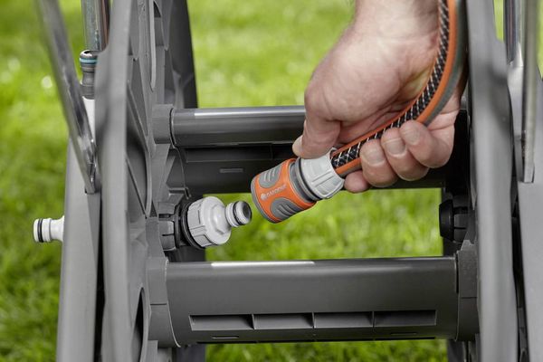 Produktbild: GARDENA 18520-20 Schlauchwagen CleverRoll L Easy Schlauchwagen 1 St. Grau, T&uuml;rkis, Orange