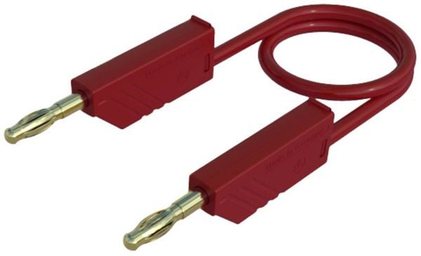 SKS Hirschmann MLN 50/2,5 RT Messleitung Lamellenstecker 4 mm Lamellenstecker 4 mm 0.50 m Rot 1 St.