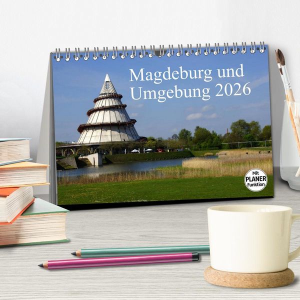 Produktbild: Magdeburg und Umgebung 2026 (Tischkalender 2026 DIN A5 quer), CALVENDO Monatskalender