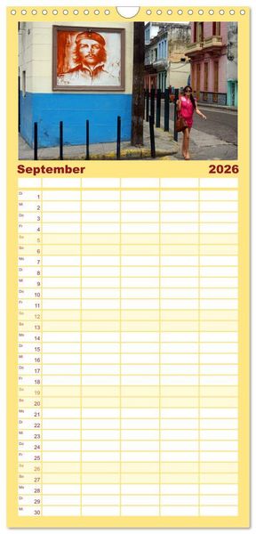 Produktbild: Familienplaner 2026 - CHE GUEVARA mit 5 Spalten (Wandkalender, 21 x 45 cm) CALVENDO