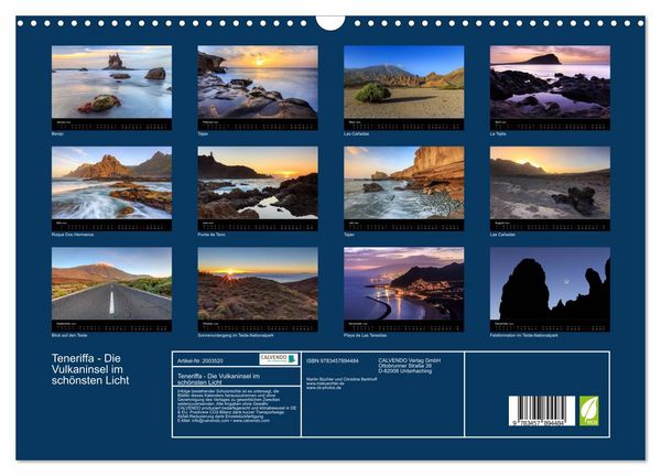 Produktbild: Teneriffa - Die Vulkaninsel im sch&ouml;nsten Licht (Wandkalender 2026 DIN A3 quer), CALVENDO Monatskalender