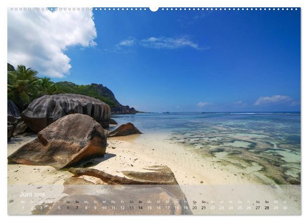 Produktbild: Seychellen - Paradis im indischen Ozean (hochwertiger Premium Wandkalender 2026 DIN A2 quer), Kunstdruck in Hochglanz