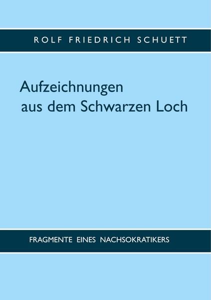 Produktbild: Aufzeichnungen aus dem Schwarzen Loch