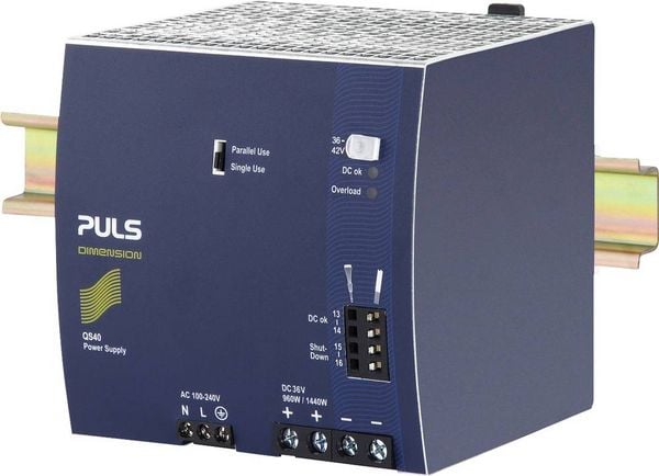 Produktbild: PULS QS40.361 Hutschienen-Netzteil (DIN-Rail) 36 V/DC 26.7 A 960 W Anzahl Ausg&auml;nge:1 x Inhalt 1 St.