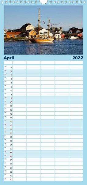 Produktbild: S&uuml;dnorwegen - Familienplaner hoch (Wandkalender 2022 , 21 cm x 45 cm, hoch)