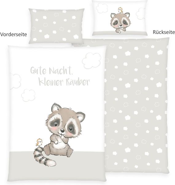 Herding 2485245063 - babybest® Bettwäsche, Kleiner Räuber, Baumwolle/Renforcé, 40x60/100x135 cm