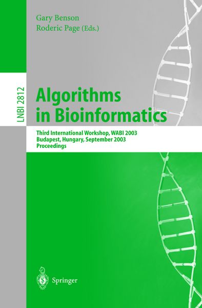 Produktbild: Algorithms in Bioinformatics