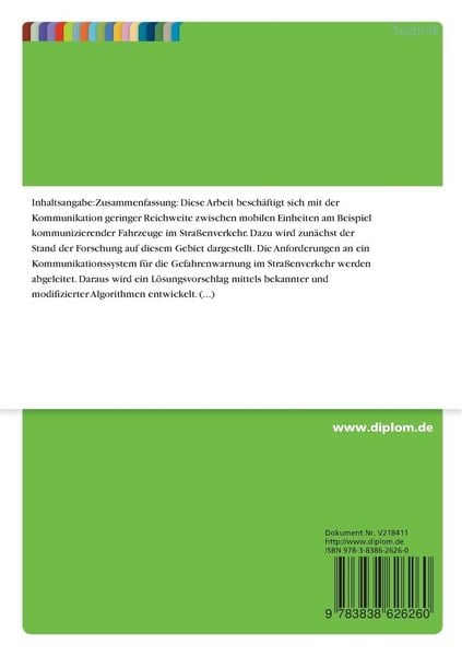 Produktbild: Funkkommunikation zwischen Fahrzeugen zur Gefahrenwarnung im Stra&szlig;enverkehr
