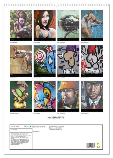 Produktbild: KA- GRAFFITI (Wandkalender 2026 DIN A2 hoch), CALVENDO Monatskalender