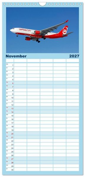 Produktbild: Familienplaner 2027 - In Memoriam Air Berlin mit 5 Spalten (Wandkalender, 21 x 45 cm) CALVENDO