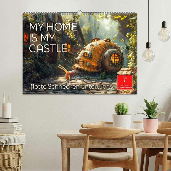 Produktbild: My home is my castle - flotte Schnecken unterwegs (Wandkalender 2026 DIN A2 quer), CALVENDO Monatskalender