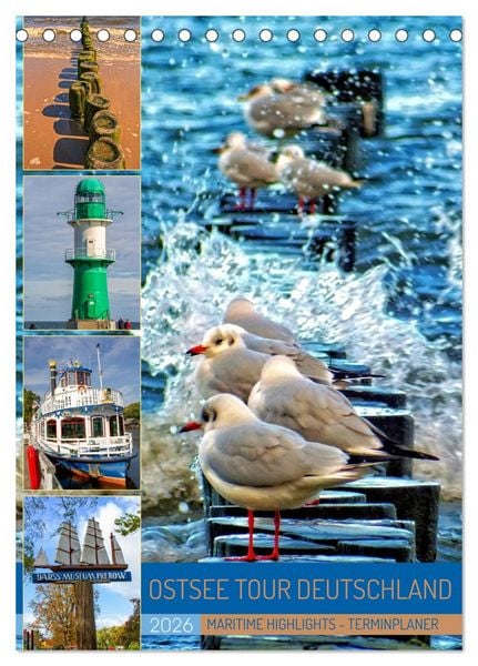 Ostsee Tour Deutschland - maritime Highlights (Tischkalender 2026 DIN A5 hoch), CALVENDO Monatskalender