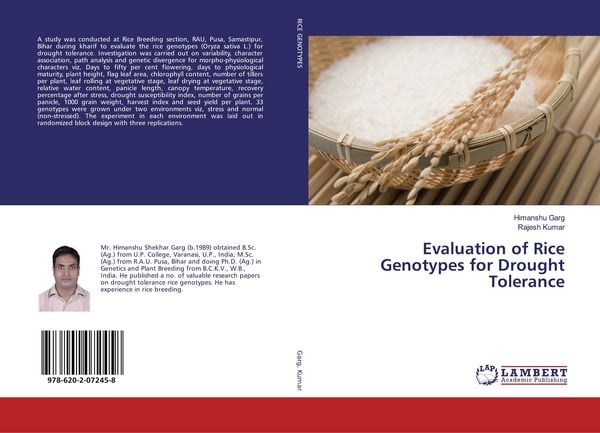 Produktbild: Evaluation of Rice Genotypes for Drought Tolerance