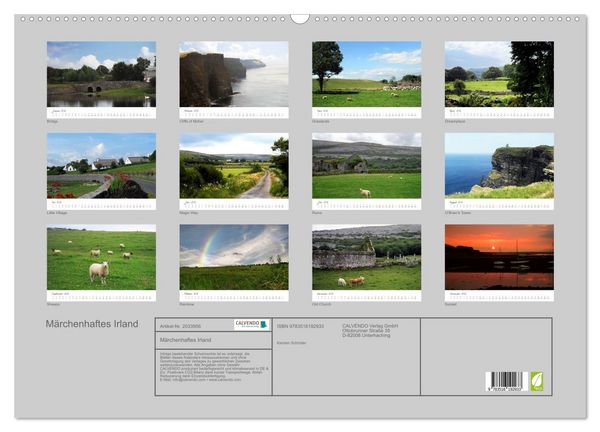 Produktbild: M&auml;rchenhaftes Irland (Wandkalender 2026 DIN A2 quer), CALVENDO Monatskalender