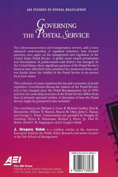 Produktbild: Governing the Postal Service