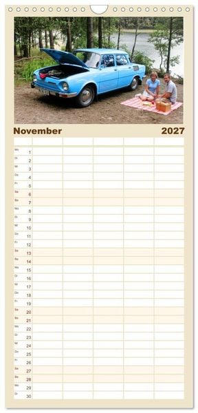 Produktbild: Familienplaner 2027 - Der Stolz vergangener Zeiten mit 5 Spalten (Wandkalender, 21 x 45 cm) CALVENDO