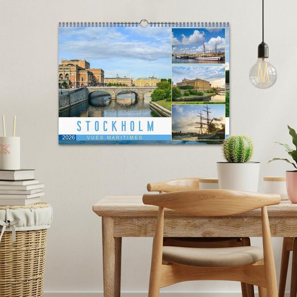 Produktbild: Stockholm - Vues maritimes (Calendrier mural 2026 DIN A3 vertical), CALVENDO calendrier mensuel