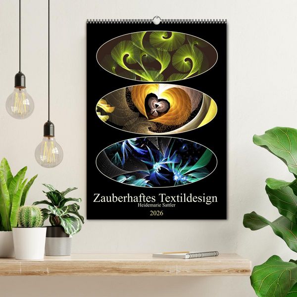 Produktbild: Zauberhaftes Textildesign (Wandkalender 2026 DIN A2 hoch), CALVENDO Monatskalender