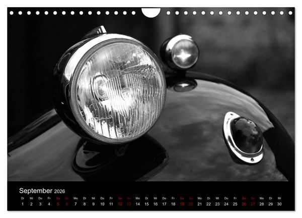 Produktbild: Citro&euml;n 11 CV Traction Avant in schwarzweiss (Wandkalender 2026 DIN A4 quer), CALVENDO Monatskalender