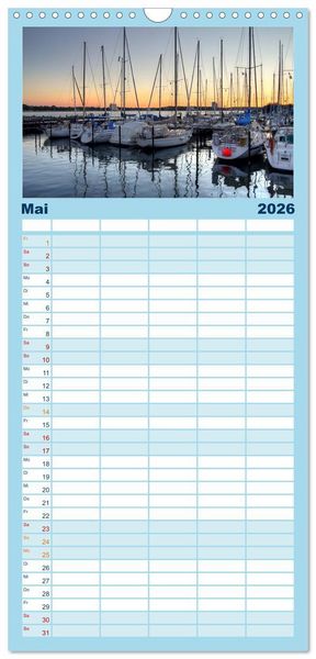 Produktbild: Familienplaner 2026 - Timmendorfer Strand mit 5 Spalten (Wandkalender, 21 x 45 cm) CALVENDO