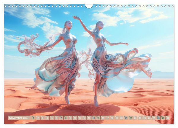 Produktbild: T&auml;nzer im surrealen Stil (Wandkalender 2026 DIN A3 quer), CALVENDO Monatskalender