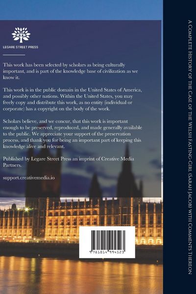Produktbild: A Complete History of the Case of the Welsh Fasting-girl (Sarah Jacob) With Comments Thereon; and Observations on Death From Starvation