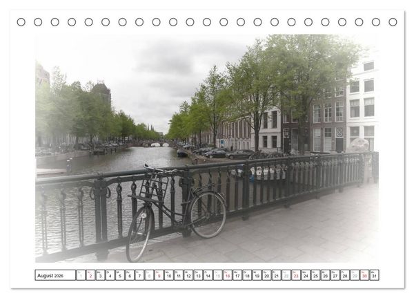 Produktbild: AMSTERDAM Erinnerungen (Tischkalender 2026 DIN A5 quer), CALVENDO Monatskalender