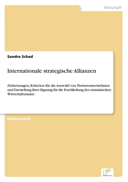 Internationale strategische Allianzen, Taschenbuch von Sandra Schad, GRIN, 9783838625126