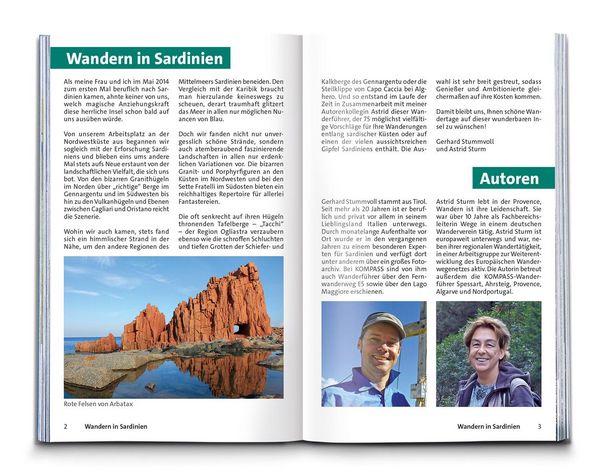 Produktbild: KOMPASS Wanderf&uuml;hrer Sardinien, 75 Touren mit Extra-Tourenkarte