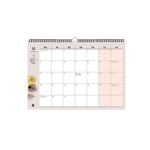 Produktbild: Kalender 2023, "leaves lineart"
