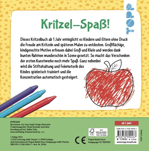 Mein allererstes Kritzelmalbuch ab 1 Jahr
