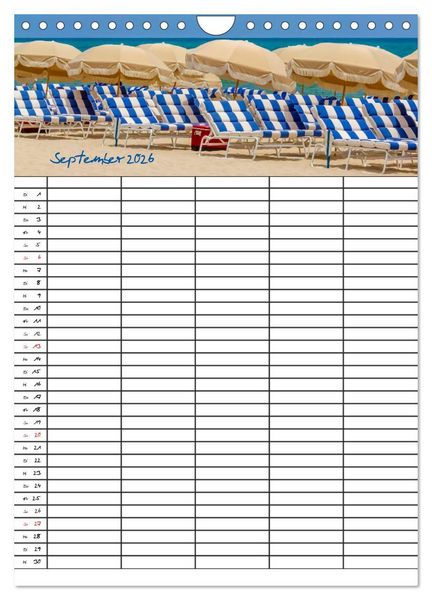 Produktbild: Idyllisches Florida / Familienplaner (Wandkalender 2026 DIN A4 hoch), CALVENDO Monatskalender