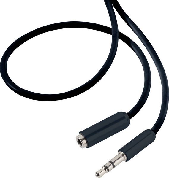 Produktbild: SpeaKa Professional SP-7870468 Klinke Audio Verl&auml;ngerungskabel [1x Klinkenstecker 3.5mm - 1x Klinkenbuchse 3.5 mm] 3.00m Schwarz