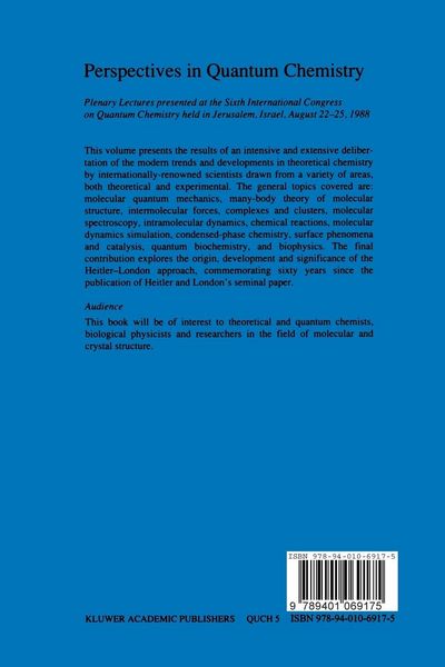 Produktbild: Perspectives in Quantum Chemistry