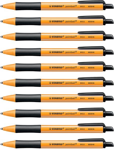 Produktbild: STABILO Druck-Kugelschreiber -   pointball - Einzelstift - schwarz