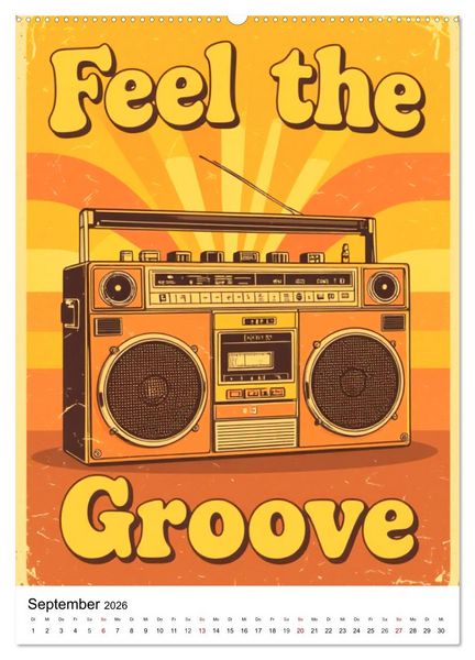 Produktbild: Feel the Groove &ndash; Funk & Soul Vintage (Wandkalender 2026 DIN A2 hoch), CALVENDO Monatskalender