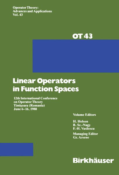 Produktbild: Linear Operators in Function Spaces
