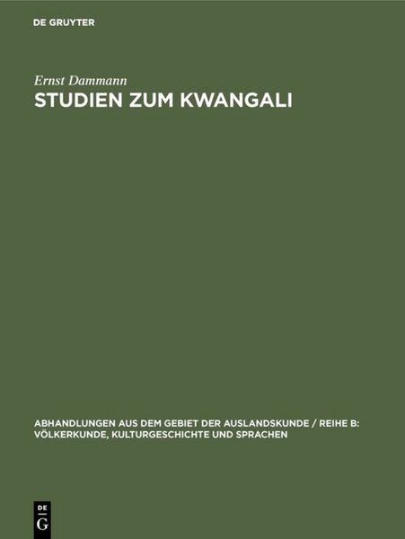 Produktbild: Studien zum Kwangali