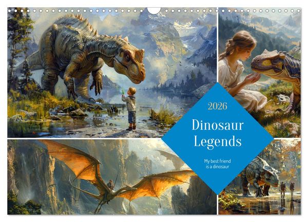 Produktbild: Dinosaur Legends (Wall Calendar 2026 DIN A3 landscape), CALVENDO 12 Month Wall Calendar