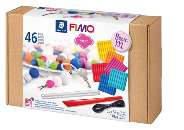 Produktbild: STAEDTLER FIMO soft 8023, ofenh&auml;rtende Modelliermasse, Set Basic XXL, 26 x 57 g FIMO soft Bl&ouml;cke
